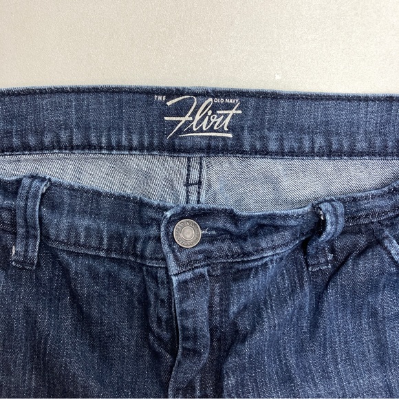 Old Navy Womens The Flirt Wide Leg Trouser Jeans Size 2 Long Blue Denim - Picture 6 of 8